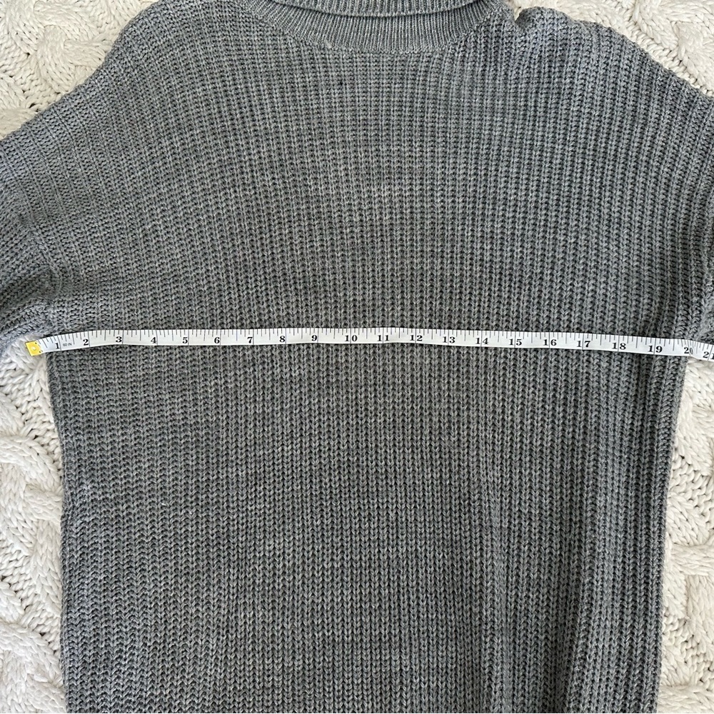 Vine and Love Gray Long Sleeve Sweater Dress - Picture 3 of 10